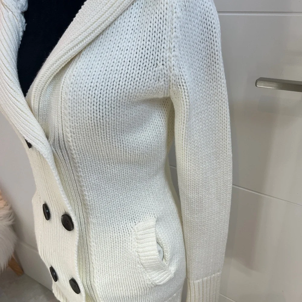 New Beautiful Cream Knit Cardigan - Picture 3 of 4